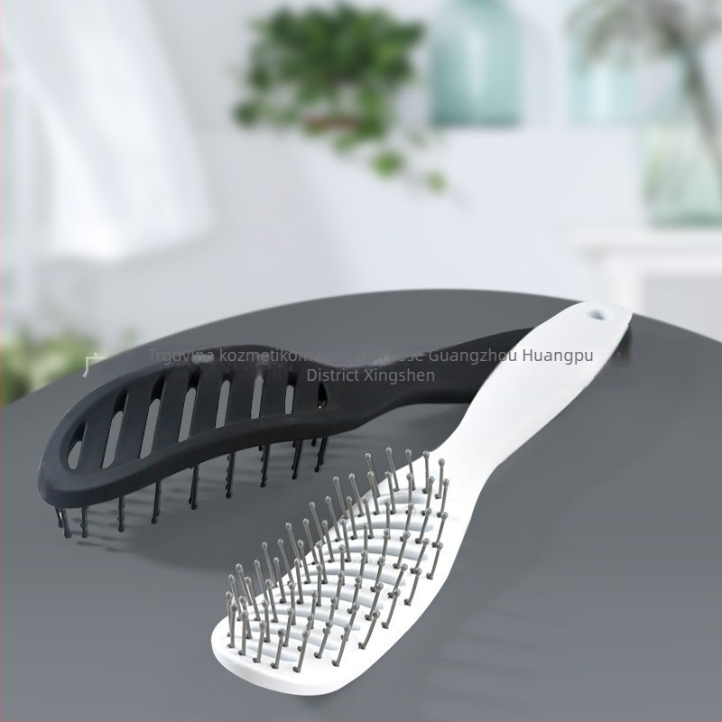 Proizvođačev gotovi muški češalj za frizuru, mali zakrivljeni češalj, glatka kosa, češalj s devet redova širokih zubaca, frizerski alat, češalj za oblikovanje s uljnom glavom