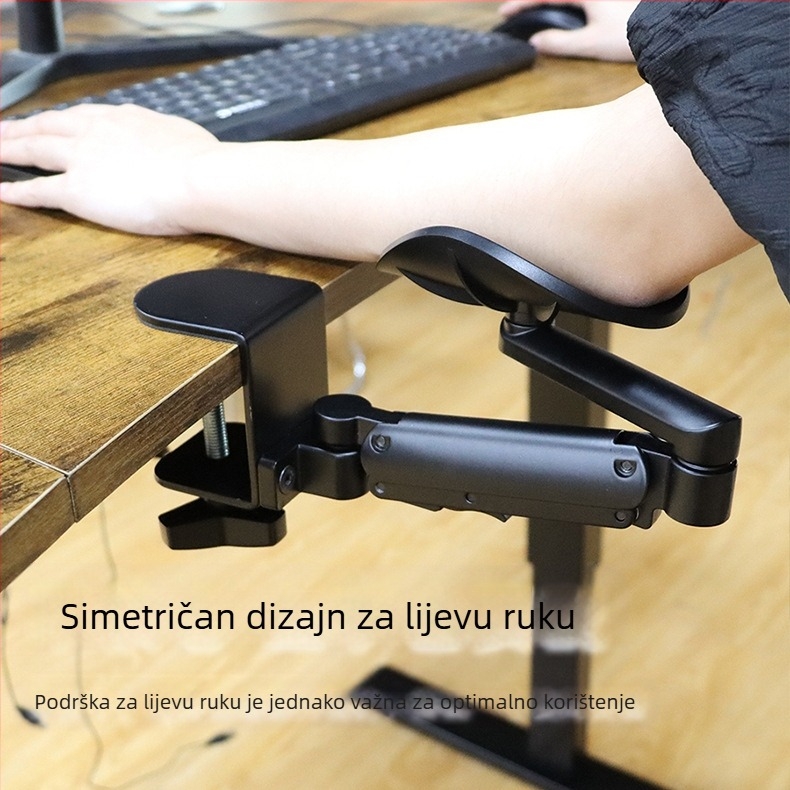 MXTARK nosač za ruku za računalo, potpora za ruku za stol, potpora za ruku za stol, potpora za ruku za lakat, potpora za ruku za miš, rotacija