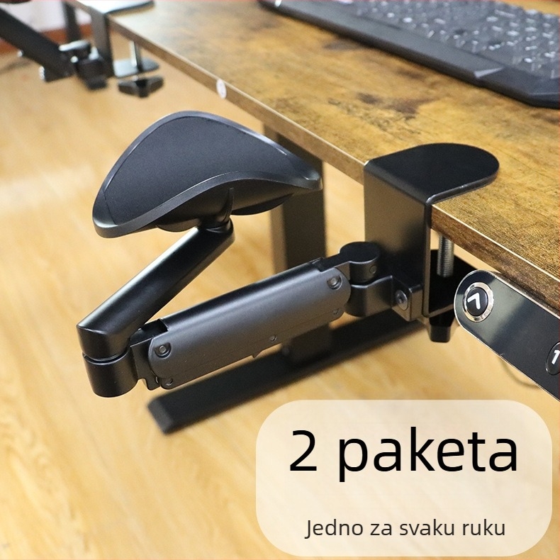 MXTARK nosač za ruku za računalo, potpora za ruku za stol, potpora za ruku za stol, potpora za ruku za lakat, potpora za ruku za miš, rotacija