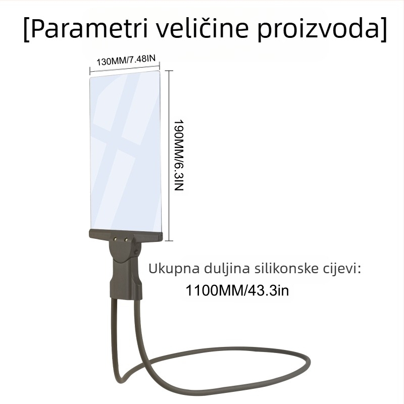 Posebno povećalo za starije osobe za čitanje, ultra-visoke razlučivosti, snažno plavo svjetlo sa svjetlom, viseće stolno ručno višenamjensko povećalo za vrat