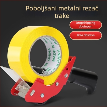 Zadebljani metalni ručni zatvarač kutija od 50 mm, ručni mali rezač trake, prozirna balirka s trakom, prijenosno sjedalo