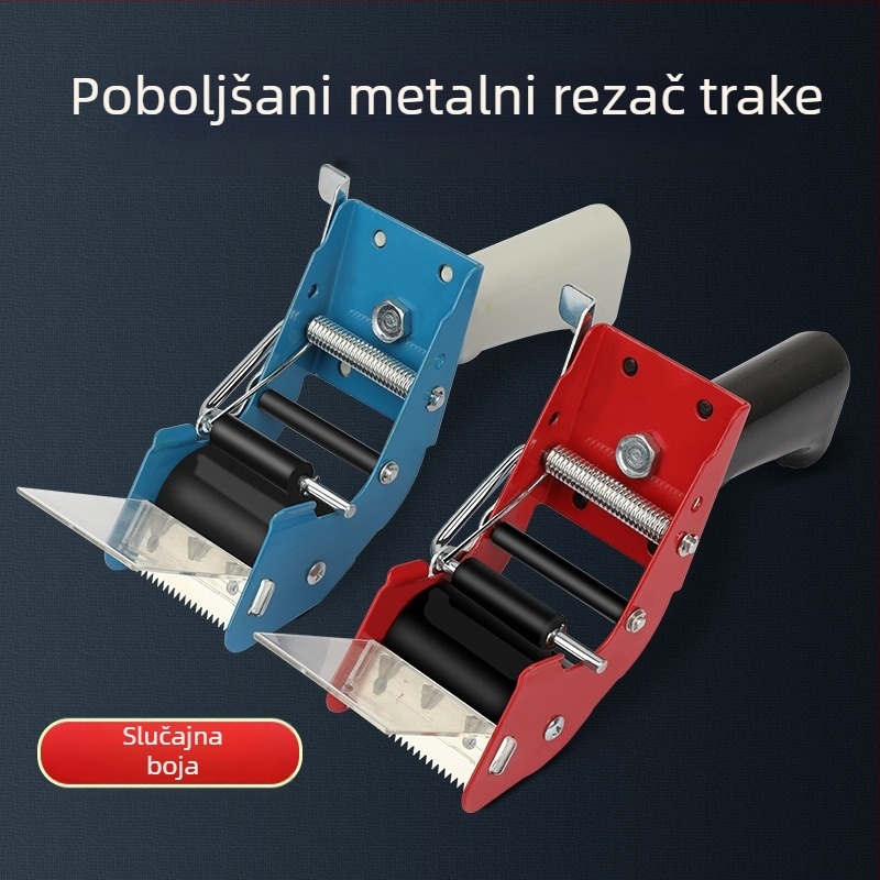 Zadebljani metalni ručni zatvarač kutija od 50 mm, ručni mali rezač trake, prozirna balirka s trakom, prijenosno sjedalo