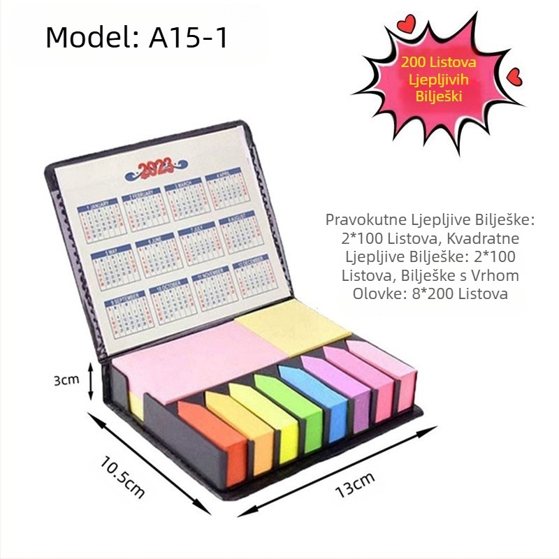 N puta ljepljiva bilješka ljepljiva bilješka studentske riječi dom bilješka papir poruka hladnjak u boji naljepnice za rukopis 200 komada papirnatih naljepnica