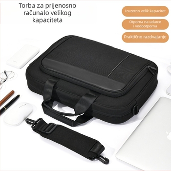 Prekogranična prijenosna torba za laptop s remenom za rame, velikog kapaciteta i visoke razine pohrane, praktična torba za prijenosno računalo