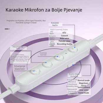 Posebne slušalice za K-song Anchor Live zvučnu karticu, slušalice s promjenom glasa, stereo slušalice s promjenom glasa za Apple 15 Huawei