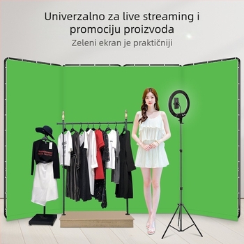 Tkanina za zeleni ekran uživo, Tkanina za pozadinu zelenog ekrana, Velika fotografska pozadina za fotografiranje, Prijenosna profesionalna oprema za film i televiziju