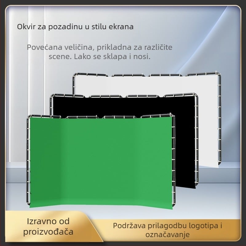 Tkanina za zeleni ekran uživo, Tkanina za pozadinu zelenog ekrana, Velika fotografska pozadina za fotografiranje, Prijenosna profesionalna oprema za film i televiziju