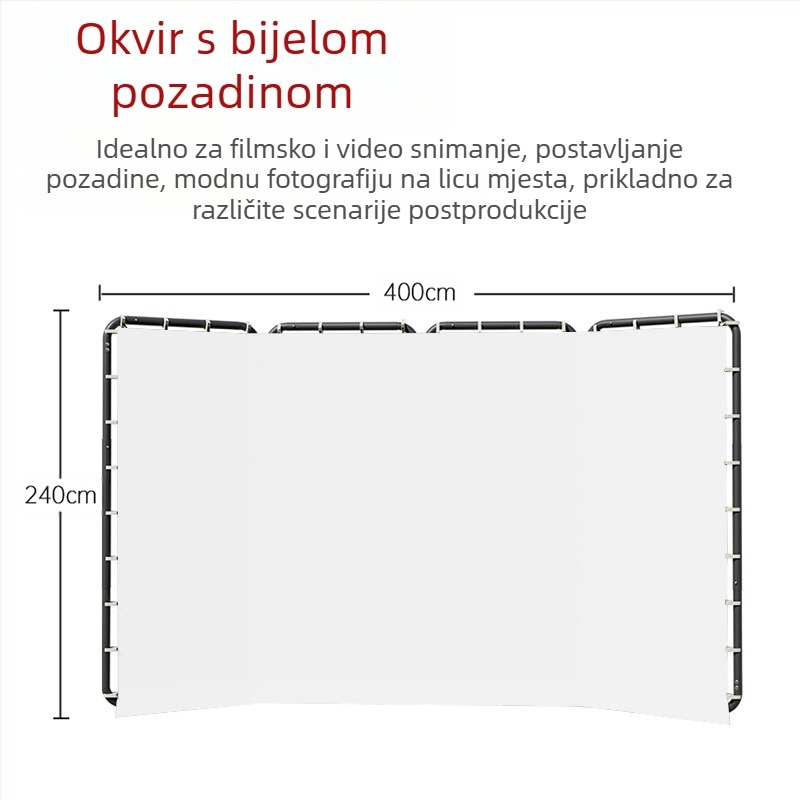 Tkanina za zeleni ekran uživo, Tkanina za pozadinu zelenog ekrana, Velika fotografska pozadina za fotografiranje, Prijenosna profesionalna oprema za film i televiziju