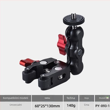 Pribor za nosač Magic Arm za DSLR kameru, kopča od aluminijske legure, univerzalna Magic Arm