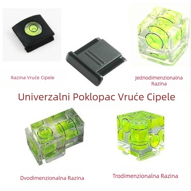 Mjerač razine za hot-shoe SLR fotoaparat, jednodimenzionalna kuglica za libelu, zaštitni poklopac hot-shoe-a, univerzalni poklopac hot-shoe-a, poklopac za prašinu