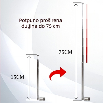 Vanjskotrgovinske eksplozije proizvođača izravne opskrbe radio antenom univerzalna teleskopska šipkasta antena BNC muška FM antena
