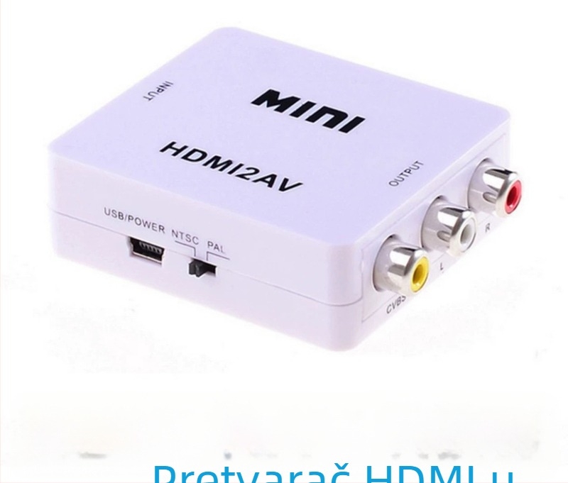 Prekogranični AV na HDMI video pretvarač 1080P set-top box za nadzor igara, tri Lotus RCA na TV