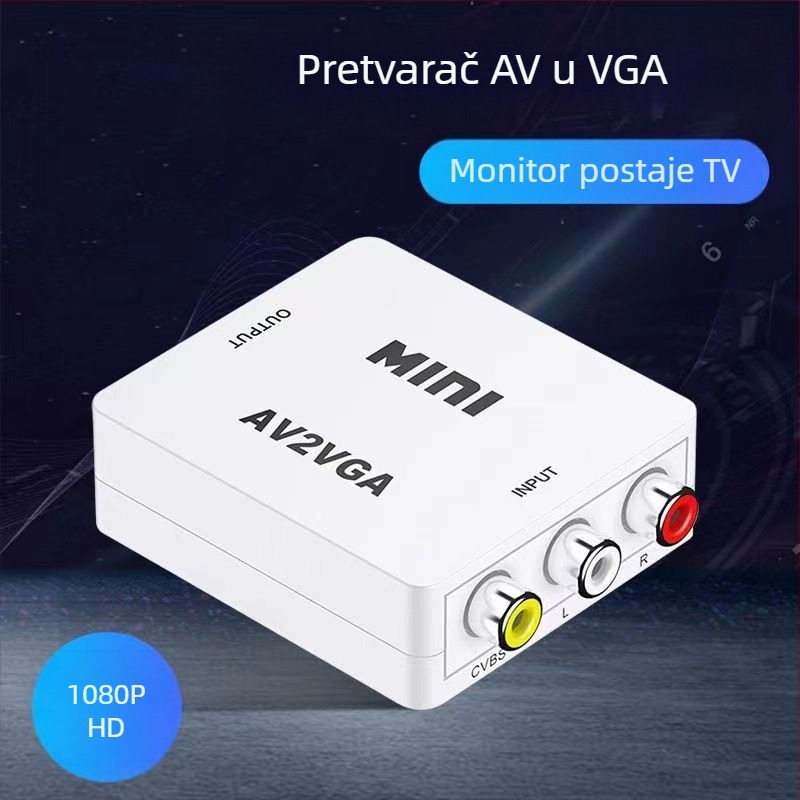 Prekogranični AV na HDMI video pretvarač 1080P set-top box za nadzor igara, tri Lotus RCA na TV