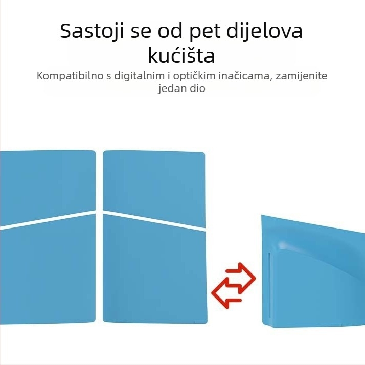 Zamjensko kućište PS5slim hosta, zamjensko kućište PS5slim hosta, verzija optičkog pogona, digitalna verzija, zamjensko kućište