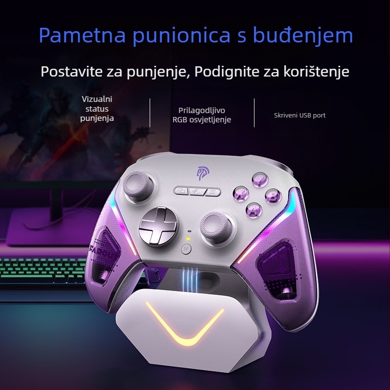 Easysmx Novi D10Pc Igraći Kontroler Tmr Rocker Pametni Start i Stop Baza za Punjenje Dvostruki Okidač