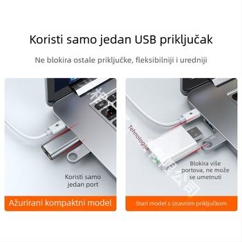 Vanjska USB zvučna kartica USB za slušalice + mikrofon bez upravljačkih programa Stolno računalo Prijenosno računalo PS4 Vanjska zvučna kartica