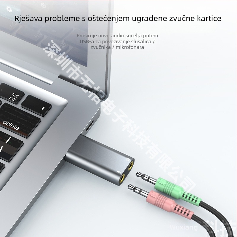 Vanjska USB zvučna kartica USB za slušalice + mikrofon bez upravljačkih programa Stolno računalo Prijenosno računalo PS4 Vanjska zvučna kartica