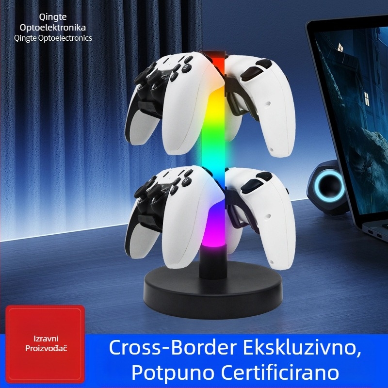 Prekogranični, najprodavaniji RGB stalak za kontrolere igara, stalak za slušalice, ambijentalno svjetlo, ritmičko svjetlo za e-sportove, stolna lampa, noćno svjetlo