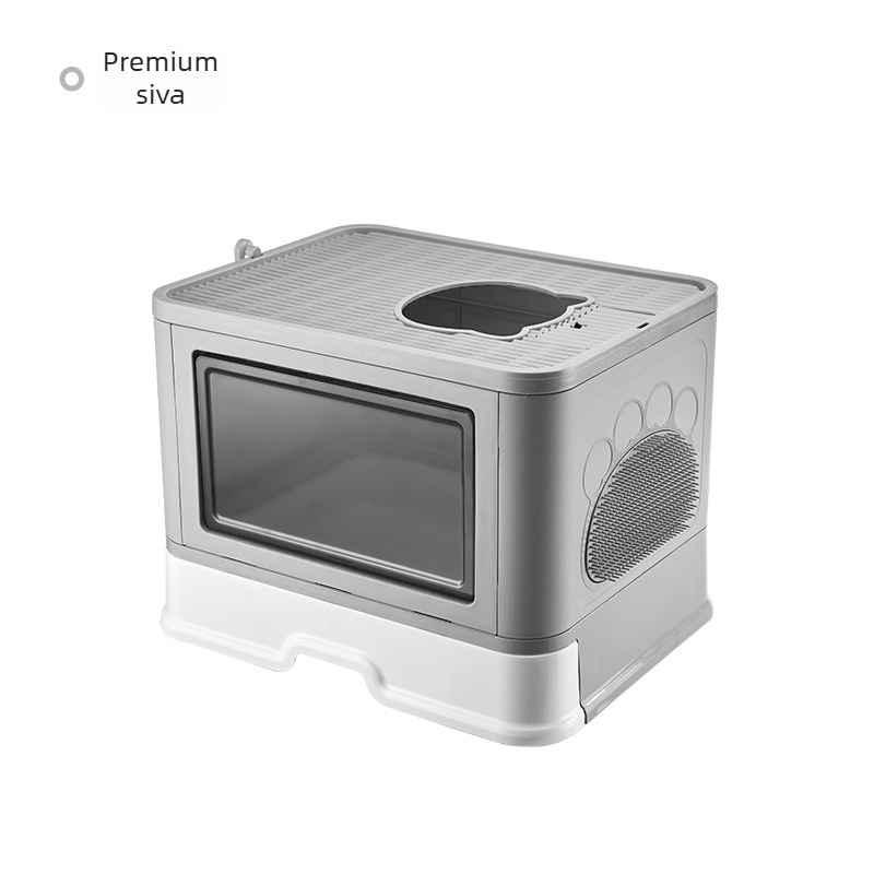 Aspet Zhejiang potrepštine za mačke, mačji WC, gornji tip, potpuno zatvoreni, sklopivi umivaonik za mačji izmet, ladičar