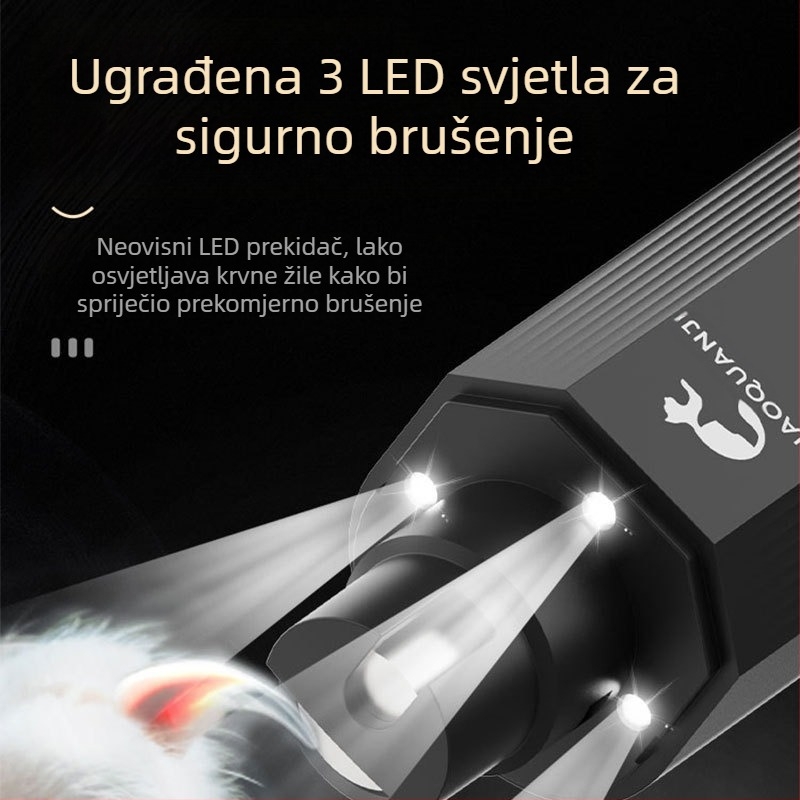 Prekogranična popularna električna brusilica za nokte za kućne ljubimce, praktične škare za manikuru, škare za nokte za mačke i pse, rezači za životinjske nokte