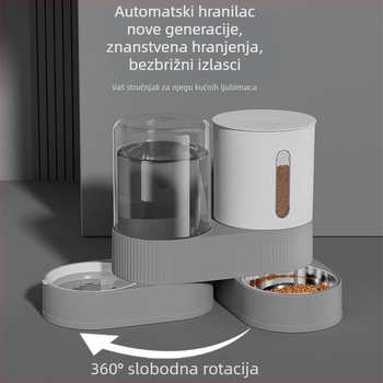 Stroj za hranjenje kućnih ljubimaca vodom, zdjela za hranjenje hrane i vode za mačke dva u jednom, automatska hranilica za vodu velikog kapaciteta