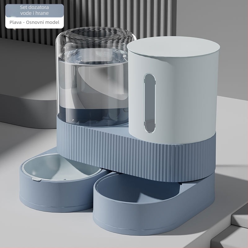 Stroj za hranjenje kućnih ljubimaca vodom, zdjela za hranjenje hrane i vode za mačke dva u jednom, automatska hranilica za vodu velikog kapaciteta