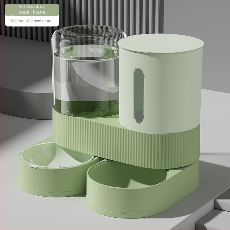 Stroj za hranjenje kućnih ljubimaca vodom, zdjela za hranjenje hrane i vode za mačke dva u jednom, automatska hranilica za vodu velikog kapaciteta