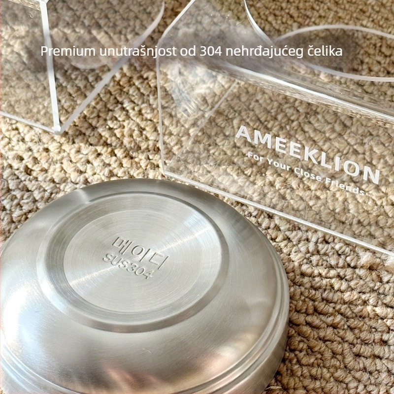 Zdjela za mačke od nehrđajućeg čelika, visoka akrilna povišena polica, štiti vratnu kralježnicu, zdjela za pse, zdjela za pse velikog promjera, zdjela za vodu i hranu za kućne ljubimce