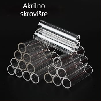 Prozirni akrilni kristalni gnijezdo za škampe Kuća za škampe bijeg rupa za uzgoj lonac za male ribe bijeg ukrasni škampi akvarij krajolik kuća za škampe