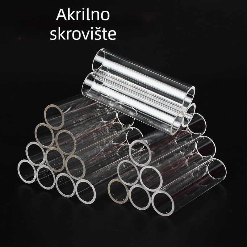 Prozirni akrilni kristalni gnijezdo za škampe Kuća za škampe bijeg rupa za uzgoj lonac za male ribe bijeg ukrasni škampi akvarij krajolik kuća za škampe