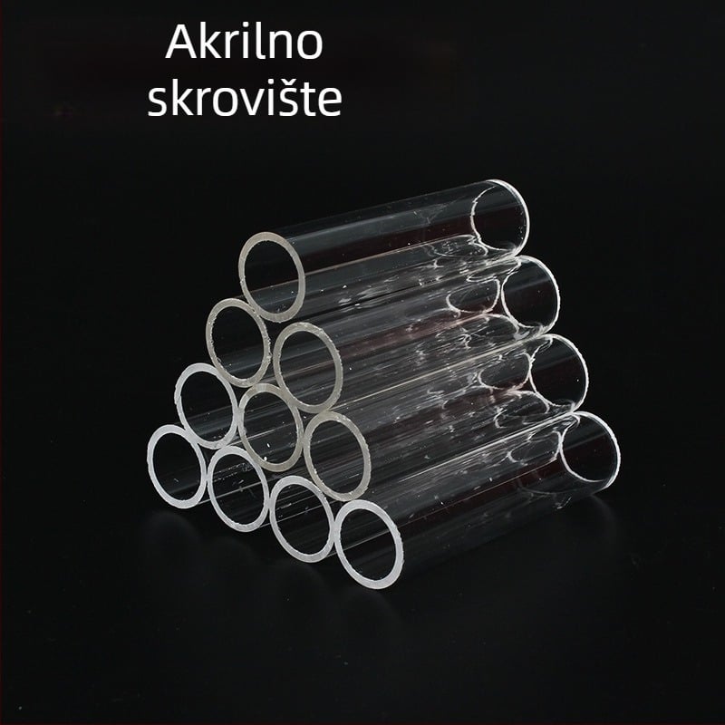 Prozirni akrilni kristalni gnijezdo za škampe Kuća za škampe bijeg rupa za uzgoj lonac za male ribe bijeg ukrasni škampi akvarij krajolik kuća za škampe