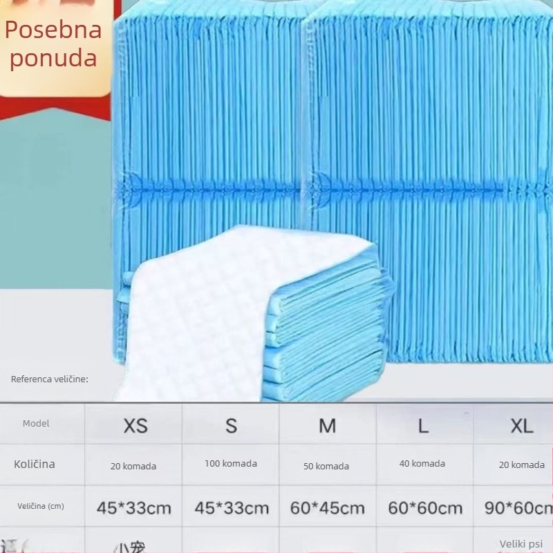 Pelene za kućne ljubimce, Pelene za pse, Oprema za kućne ljubimce, Trenutno usisavanje, Jednokratne nepropusne podloge, Podloge za pelene, Tvorničke podloge za kućne ljubimce