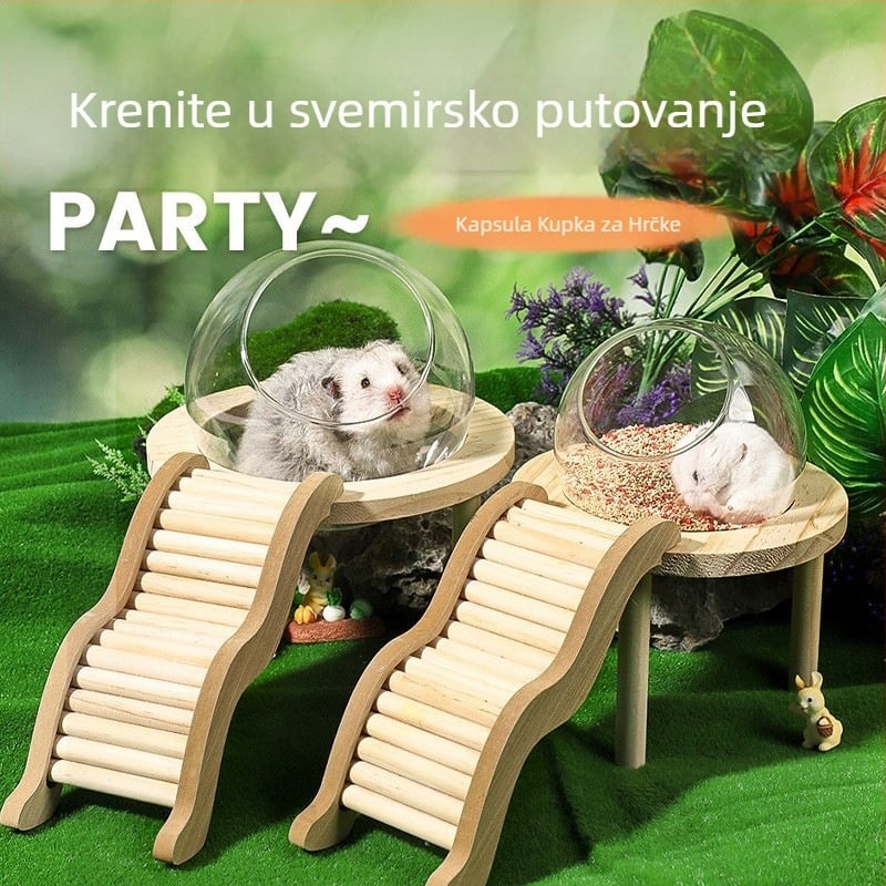 Hrčak Kupaonski prostor Kapsula Kupaonica WC Dvojna upotreba Zlatni medvjed Kupaonica Tijelo Urin Pijesak Pijesak za Kupanje Pribor protiv prskanja