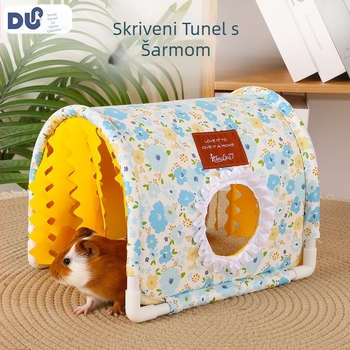 Šator za zamorce s tri dijela, model tunela bez dna, jež, činčila, zamorac, patuljasti zec, univerzalno tunelsko gnijezdo