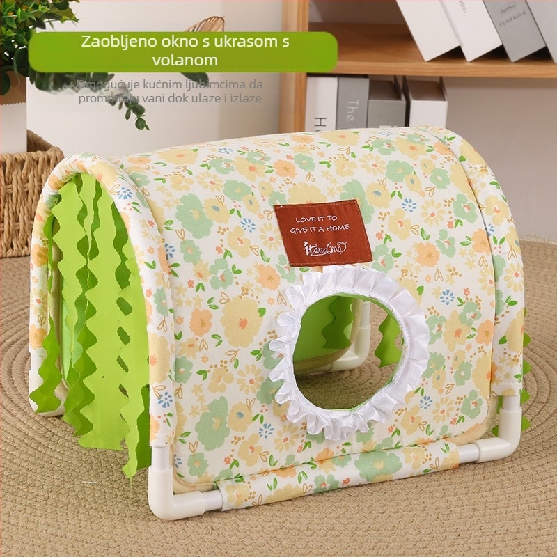 Šator za zamorce s tri dijela, model tunela bez dna, jež, činčila, zamorac, patuljasti zec, univerzalno tunelsko gnijezdo