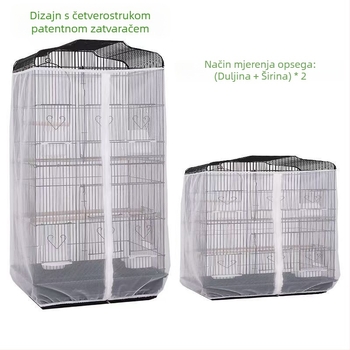 Kavez za ptice, Poklopac protiv prskanja, Kvadratni kavez za ptice, Mrežasti pokrov protiv perja, Mali mrežasti kavez, Kavez protiv komaraca