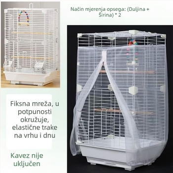 Kavez za ptice, Poklopac protiv prskanja, Kvadratni kavez za ptice, Mrežasti pokrov protiv perja, Mali mrežasti kavez, Kavez protiv komaraca