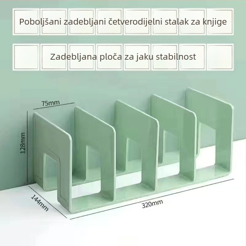 Stolni stalak za knjige od akrilnog materijala, Morandi prozirni stalak za pohranu studentskih knjiga, uredski pribor, polica za knjige, veleprodaja