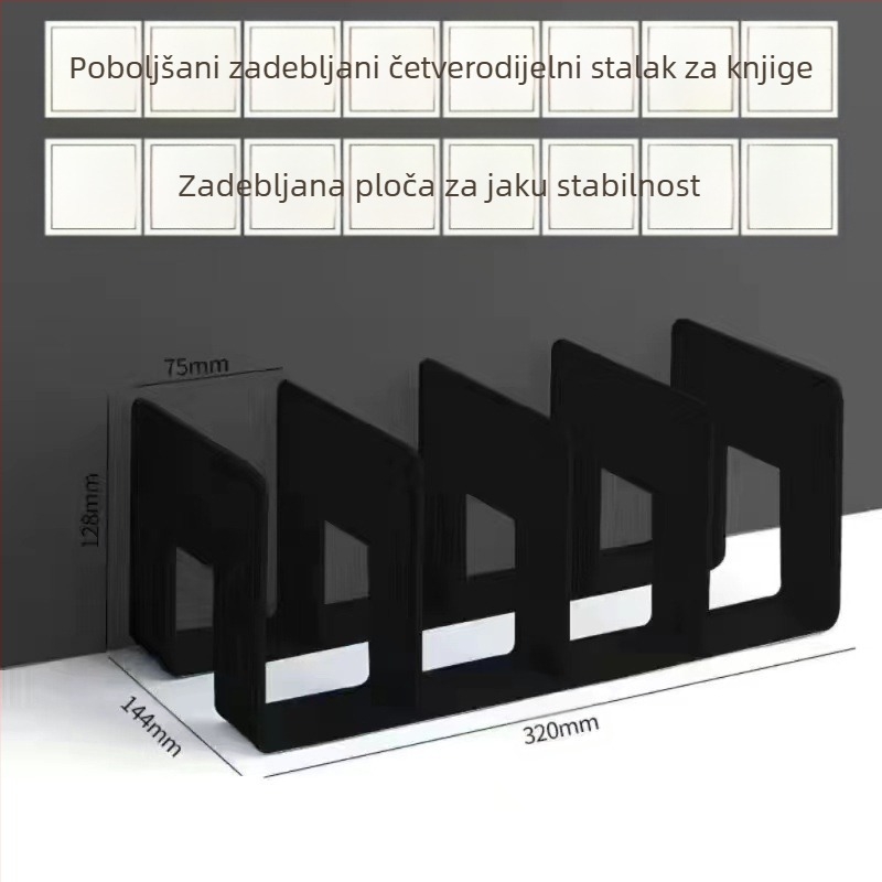 Stolni stalak za knjige od akrilnog materijala, Morandi prozirni stalak za pohranu studentskih knjiga, uredski pribor, polica za knjige, veleprodaja