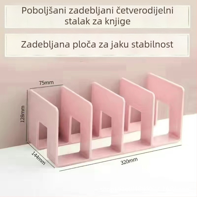 Stolni stalak za knjige od akrilnog materijala, Morandi prozirni stalak za pohranu studentskih knjiga, uredski pribor, polica za knjige, veleprodaja