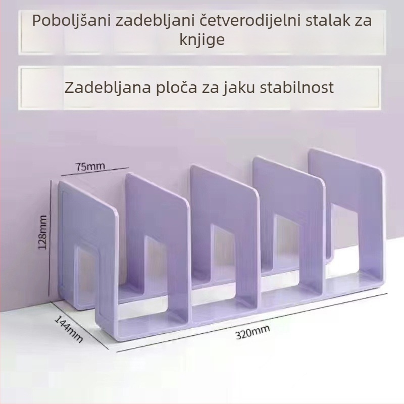 Stolni stalak za knjige od akrilnog materijala, Morandi prozirni stalak za pohranu studentskih knjiga, uredski pribor, polica za knjige, veleprodaja