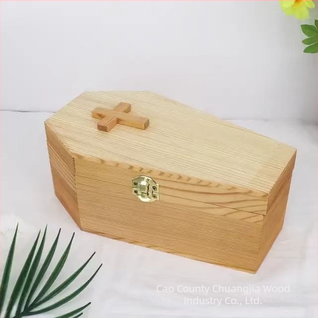 Urna za kućne ljubimce, lijes za Noć vještica, poklon kutija, borova kutija za igračke za dječji nakit, drvena kutija za pohranu nakita