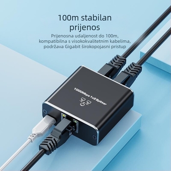 Ly2420 Gigabitni mrežni razdjelnik, jedan do četiri istovremena pristupa internetu, razdjelnik mrežnih priključaka RJ45, izravna prodaja iz tvornice