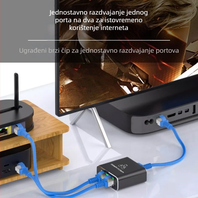 Ly2420 Gigabitni mrežni razdjelnik, jedan do četiri istovremena pristupa internetu, razdjelnik mrežnih priključaka RJ45, izravna prodaja iz tvornice