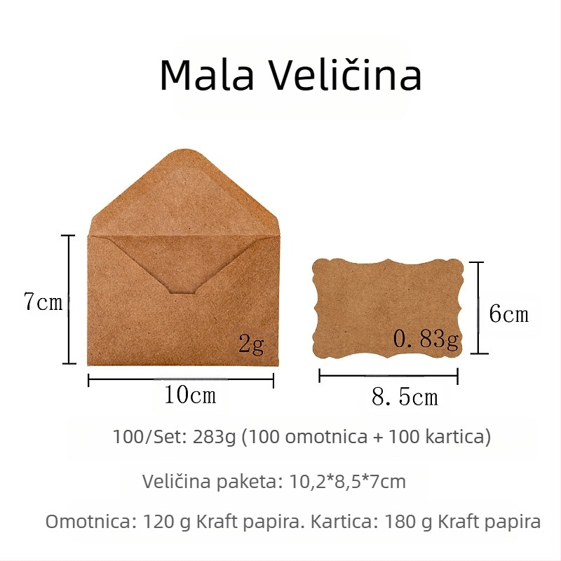 Kreativna čestitka od kraft papira, retro prazna čipkasta ručna omotnica za rođendan, Dan zahvalnosti, blagoslov