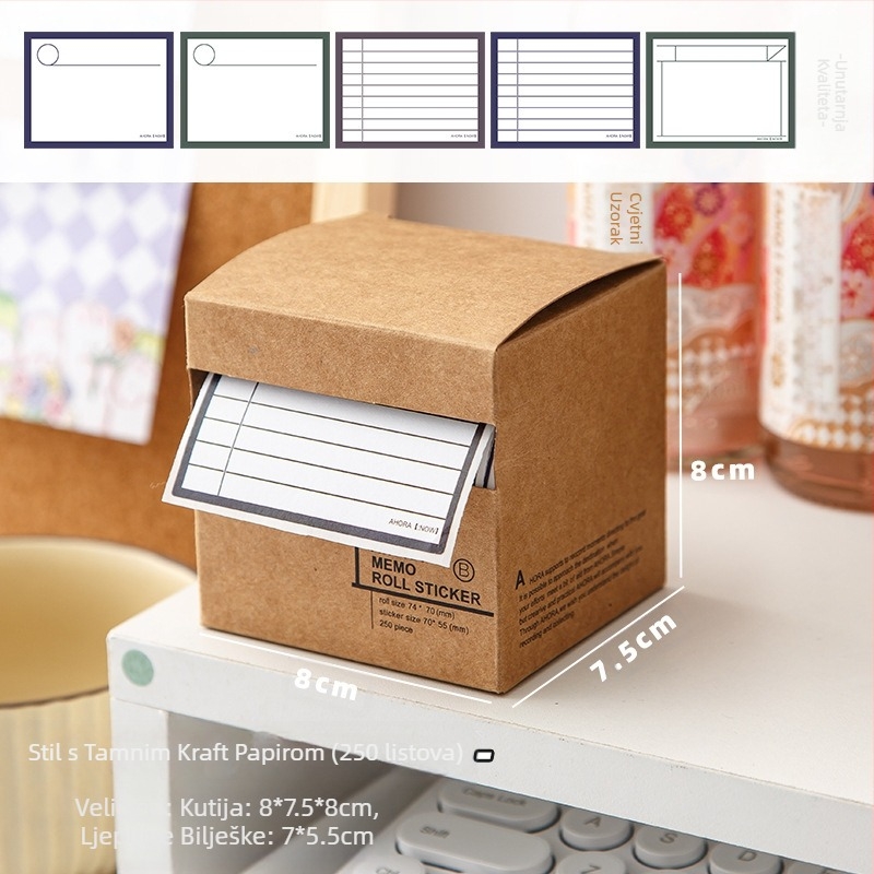 Izvlačni samoljepljivi papirići s punom ljepljivom površinom za učenike s pogrešnom temom. Samoljepljivi papirići s naljepnicama za visoku korekciju vrijednosti boja.