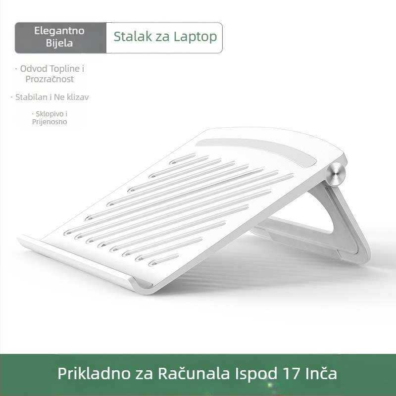 Postolje za hlađenje prijenosnog računala, podesivo, podesivo, stojeće, aluminijska legura, stolno podižuće, viseća polica