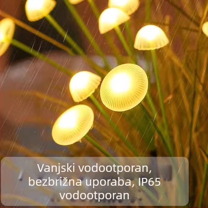 Prekogranična nova solarna vodena lampa za vanjski travnjak, šarena dekorativna LED lampa, dvorište, krajobrazna atmosfera, gljivasta lampa