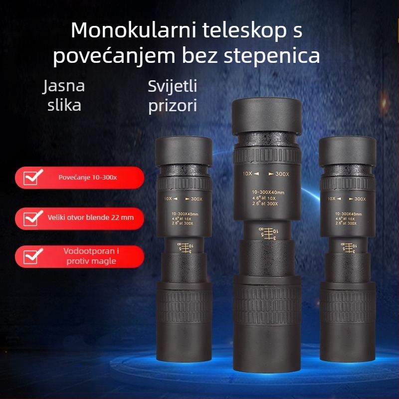 10-300x 40 novi teleskop velike snage HD jednocijevini zum kamera za mobitel teleskopski teleskop