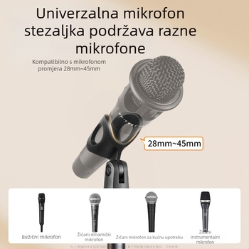 Novi univerzalni nosač za mikrofon, metalni podni nosač za mikrofon, višenamjenski uvlačivi nosač za mikrofon